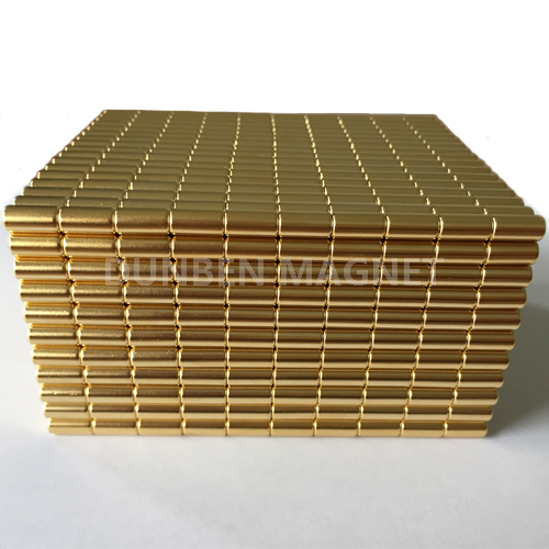 Surper golden neodymium magnet rod magnets D6X10mm