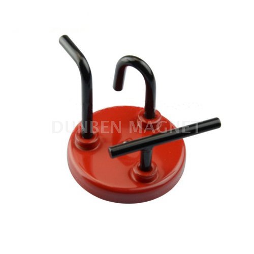 Red strong holding powerful magnetic ferrite magnetic hook,magnetic holder,magnetic base,ferrite limpet pot magnet