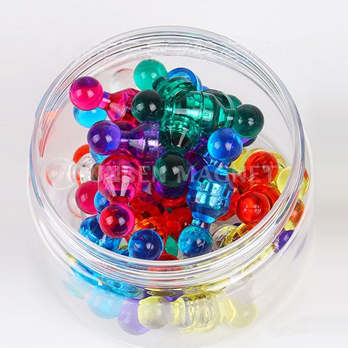 Neodymium Push Pins Whiteboard Magnet,Office Hold Plastic Magnetic Push Pins,Neodymium Skittle Tenpin Magnets Assorted Colors , Magnetic Push Pins Neodymium Fridge Magnet, Clear Tenpin Magnet